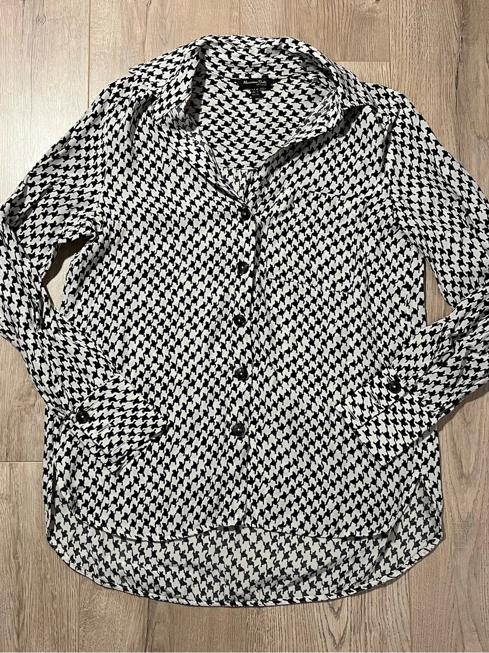 Massimo Dutti Black & White Patterned Blouse